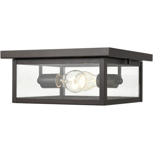 Evanton 2 Light 12 inch Powder Coated Bronze Outdoor Flushmount